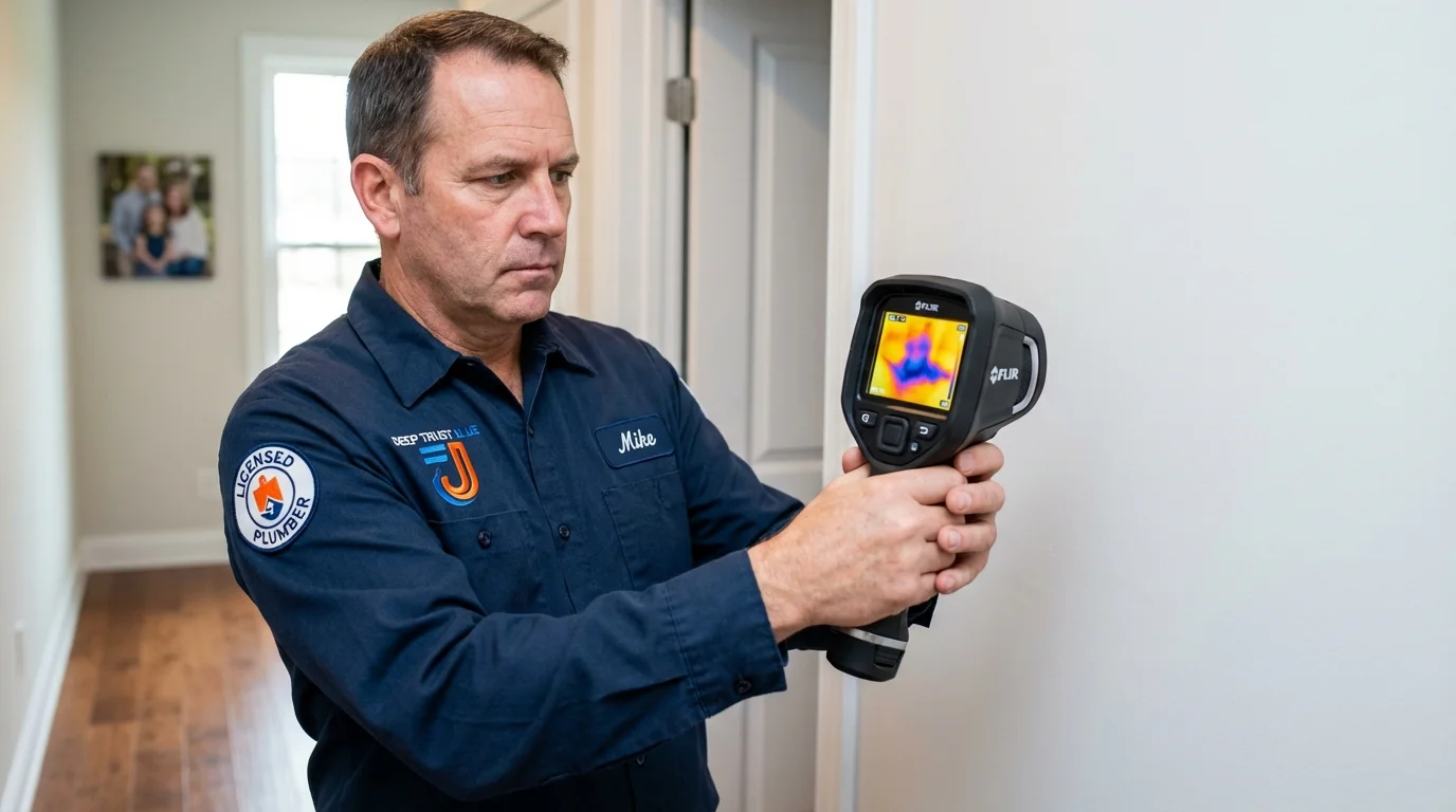 Thermal imaging leak detection by Johns Plumbing LLC in Northvale